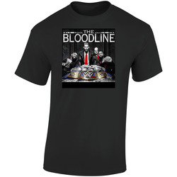 Bloodline Roman Reigns Usos Retro Graphic Unisex Soft Cotton Black T Shirt