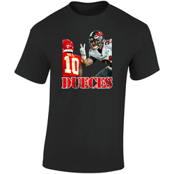 Dueces Antoine Winfield To Hill Funny Trolling Peace Sign Tampa Bay Football Retro Graphic Unisex Soft Cotton Black T Shirt