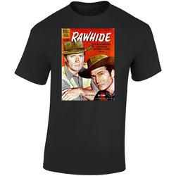 Rawhide  Nostalgic 60s Tv Show Fan Gift Idea Retro Graphic Unisex Soft Cotton Black T Shirt