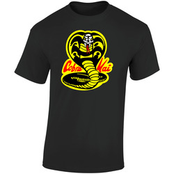 New Snake Cobra Kai No Mercy Strike  80s Retro Graphic Unisex Soft Cotton Black T Shirt