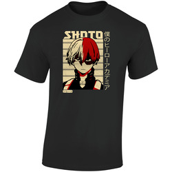 Shoto Todoroki Retro Graphic Unisex Soft Cotton Black T Shirt