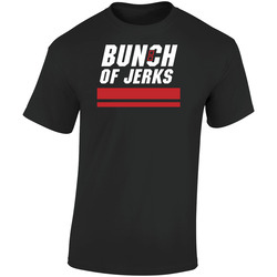 Carolina Hurricanes Bunch Of Jerks Cool Funny Nhl Hockey Fan Retro Graphic Unisex Soft Cotton Black T Shirt