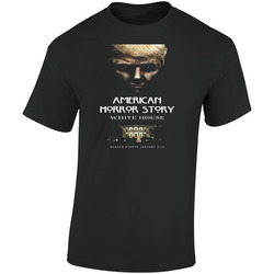 President Donald Trump American Horror Story White House Trending Retro Graphic Unisex Soft Cotton Black T Shirt