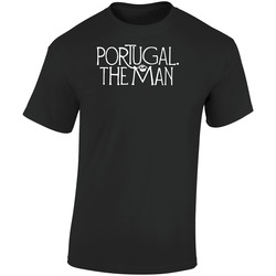 Portugal. The Man Logo 240817_mma Retro Graphic Unisex Soft Cotton Black T Shirt