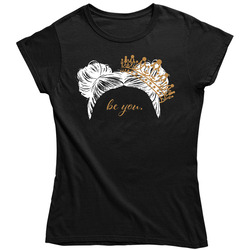 Be You Vintage Unisex Classic Black Ladies T Shirt