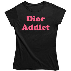 Kendall Jenner Socialite Dior Addict Los Angeles Basketball Slogan Vintage Unisex Classic Black Ladies T Shirt