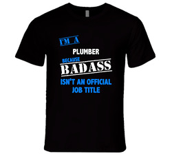 I'm A Plumber  Badass Job Funny Vintage Unisex Classic Black T Shirt