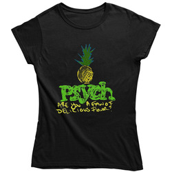 Pinapple Vintage Unisex Classic Black Ladies T Shirt