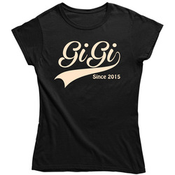 Gigi Since 2015 Vintage Unisex Classic Black Ladies T Shirt