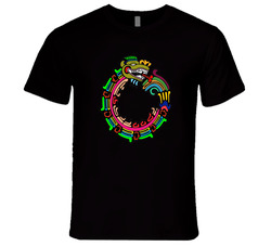 Quetzalcoatl Feathered Snake Aztec's God Vintage Unisex Classic Black T Shirt