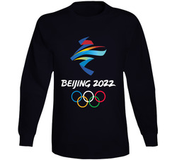2022 Beijing Winter Olympics Host City Logo Vintage Unisex Classic Black Long Sleeve T Shirt