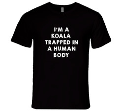 Koala Trapped In A Human Body Animal Vintage Unisex Classic Black T Shirt