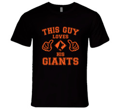 This Guy Loves His San Francisco Giants Baseball Vintage Unisex Classic Black T Shirt