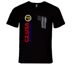 Cz-usa8 Vintage Unisex Classic Black T Shirt