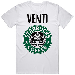 Starbucks Venti Drink Funny Halloween Group Costume Unisex Soft Cotton tee T Shirt