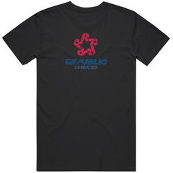 Republic Services Waste Management Logo Cool Distressed Grunge Unisex Soft Cotton tee T Shirt