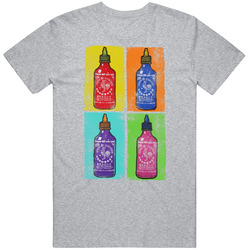 Sriracha Hot Sauce Andy Warhol Roi Guava Juice Youtuber Challenge Fan Classic Television Tv Show Unisex Soft Cotton tee T Shirt