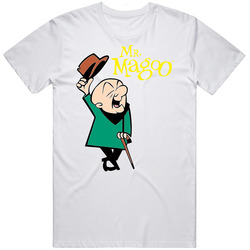 Mr Magoo Best Kids Tv Shows Mens Size Large White Unisex Soft Cotton tee T Shirt