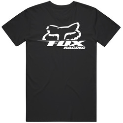 Fox Racers Men's Black  Retro Graphic Unisex Soft Cotton Black Unisex Soft Cotton tee T Shirt
