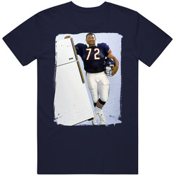 William The Refrigerator Perry Chicago Football Legend Worn Look Unisex Soft Cotton tee T Shirt