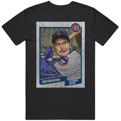 Phill Brickma Vintage Retro Sports Trading Card Distressed Look Unisex Soft Cotton tee T Shirt