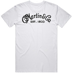 T-shirt Martin & Co. Martin Guitars Logo Est 1833 Guitar Acoustic Electric White Tee Size S To 6xl Vintage Unisex Classic Unisex Soft Cotton tee T Shirt