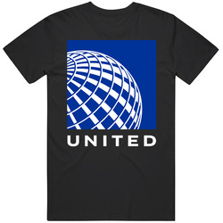 United Airlines 4 Unisex Size Large Unisex Soft Cotton tee T Shirt
