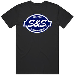 S&s Cycle Proven Performance Black Unisex Soft Cotton tee T Shirt