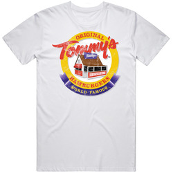 Tommy's Burgers Burbank California Restaurant Worn Look Unisex Soft Cotton tee T Shirt