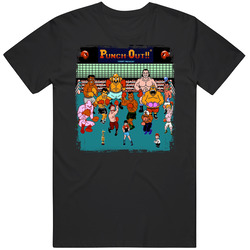 Mike Tyson's Punch Out Characters Retro Boxing Video Game Fan Unisex Soft Cotton tee T Shirt