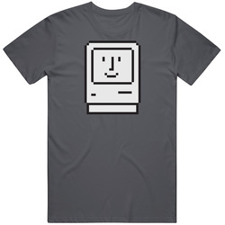 Happy Mac, T-Shirt, Apple, Macintosh, Icon, Techie, Computer, Technology  Unisex Soft Cotton tee T Shirt
