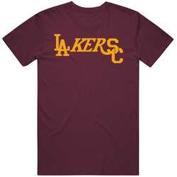 Los Angeles Baseball Basketball Usc Logo Mashup Sports Fan Unisex Soft Cotton tee T Shirt