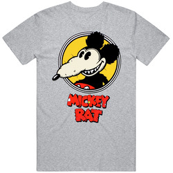 Mickey Rat Vintage Unisex Sports Grey Classic Unisex Soft Cotton tee T Shirt