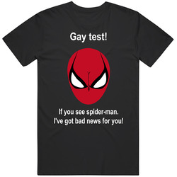 Gay Test If You See Spider-man Unisex Soft Cotton tee T Shirt