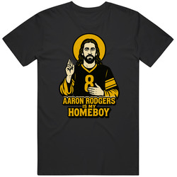 Aaron Rodgers Is My Homeboy Steelers Unisex Soft Cotton tee T Shirt