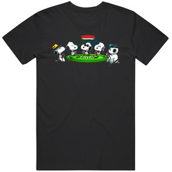 Peanuts- Snoopy's Poker Unisex Soft Cotton tee T Shirt