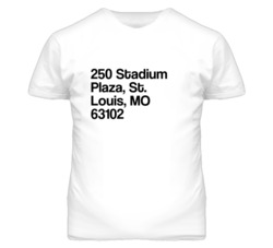 St Louis Cardinals Stadium Street Address T Shirt
