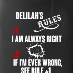 Delilah Funny Rules Mug