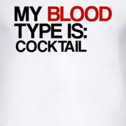Cocktail My Blood Type Is Alcohol Fun T Shirt