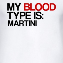 Martini My Blood Type Is Alcohol Fun T Shirt
