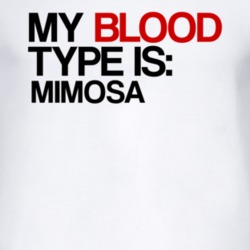 Mimosa My Blood Type Is Alcohol Fun T Shirt