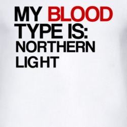 Northern Light My Blood Type Is Alcohol Fun T Shirt