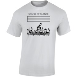 Sound Of Silence Fallen Music Notes T Shirt Sound Of Silence Fallen Music Notes T Shirt