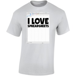 I Love Spreadsheets Funny Document T Shirt