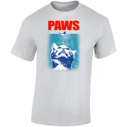 Paws Funny Jaws Parody Pet Cat Lover T Shirt
