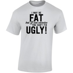 I May Be Fat But You Can't Fix Ugly Funny T Shirt