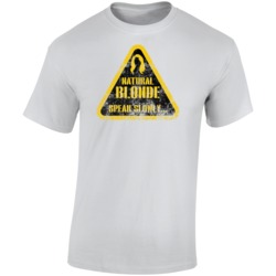 Natural Blonde Speak Slowly Funny Worn Look T Shirt