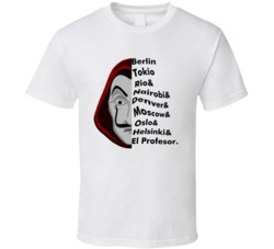 Money Heist Berlin Tokio El Profesor Tv Show Fan T Shirt Money Heist Berlin Tokio El Profesor Tv Show Fan T Shirt