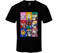 Animal Crossing Characters Poster New Horizon Video Game T Shirt Animal Crossing Characters Poster New Horizon Video Game T Shirt