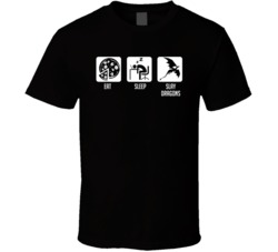 Eat Sleep Slay Dragons T Shirt Eat Sleep Slay Dragons T Shirt